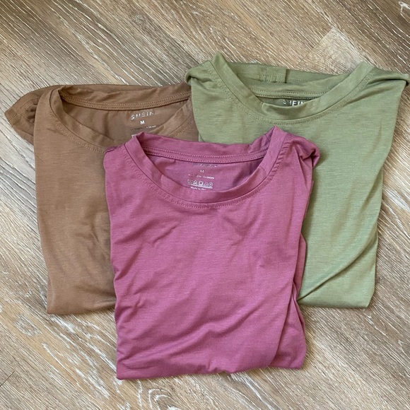 Bundle of 3 plain SHEIN shirts. Size medium - Picture 1 of 10
